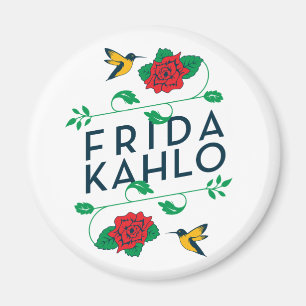 Imã Tipografia floral de Frida Kahlo  