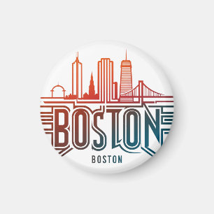 Imã Tipografia Horizonte da Cidade de Boston