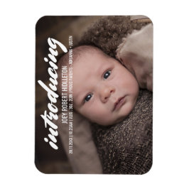 Ímã Tipografia Moderna do Anúncio de Nascimento