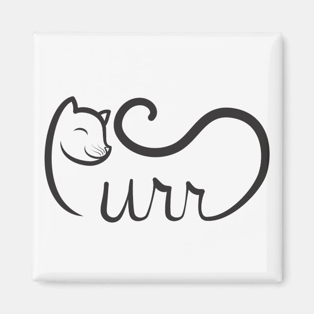 Imã Tipografia Purr PRETA (Frente)