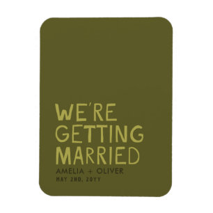 Ímã Tipografia Verde Oliva Moderna   Verso Listrado em