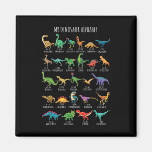 Imã Tipos De Dinossauros Alphabet A-z Abc Dino Identif