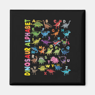 Imã Tipos De Dinossauros Alphabet A-z Abc Dino Identif