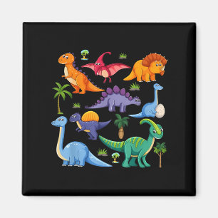 Imã Tipos de Dinossauros Gráficos Meus Dinos Legal Din