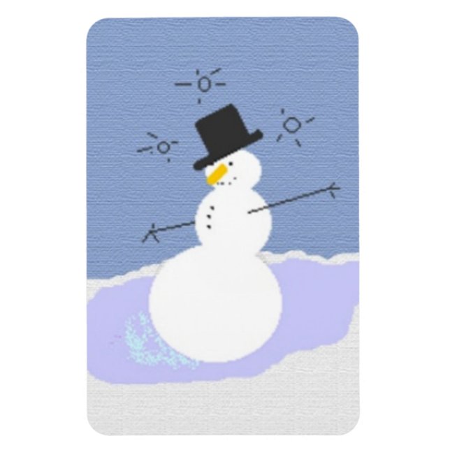 Ímã Tipsy o boneco de neve (Vertical)