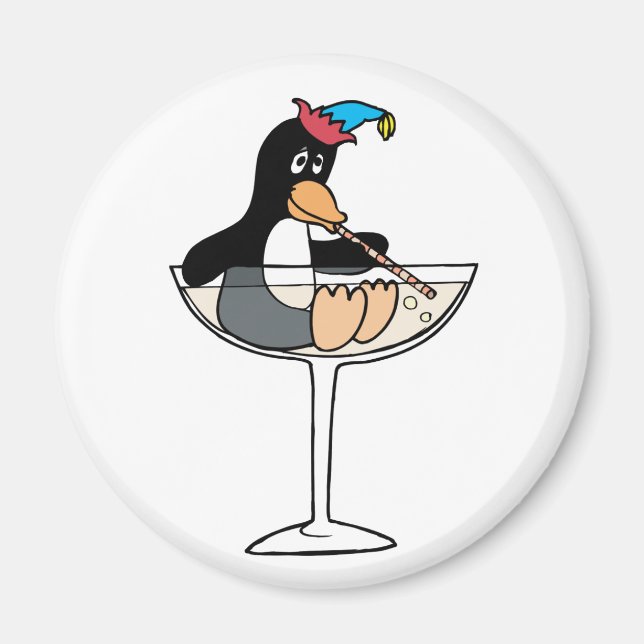 Imã Tipsy Penguin (Frente)
