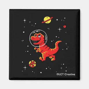 Imã Tiranossauro vermelho Rex Dinos no espaço