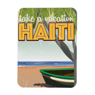 Ímã Tire uma viagem para o Haiti pôster de viagem