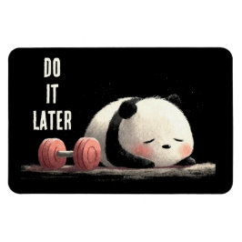 Ímã Tired Panda Gym – Cute Funny Workout Art