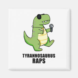 Imã Tiro Rap T-Rex Musical Pun Magnet