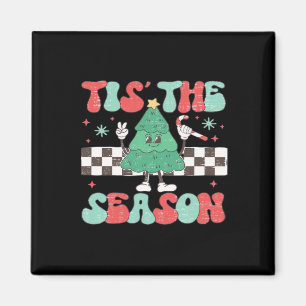 Imã Tis Season Retro Womans Holiday