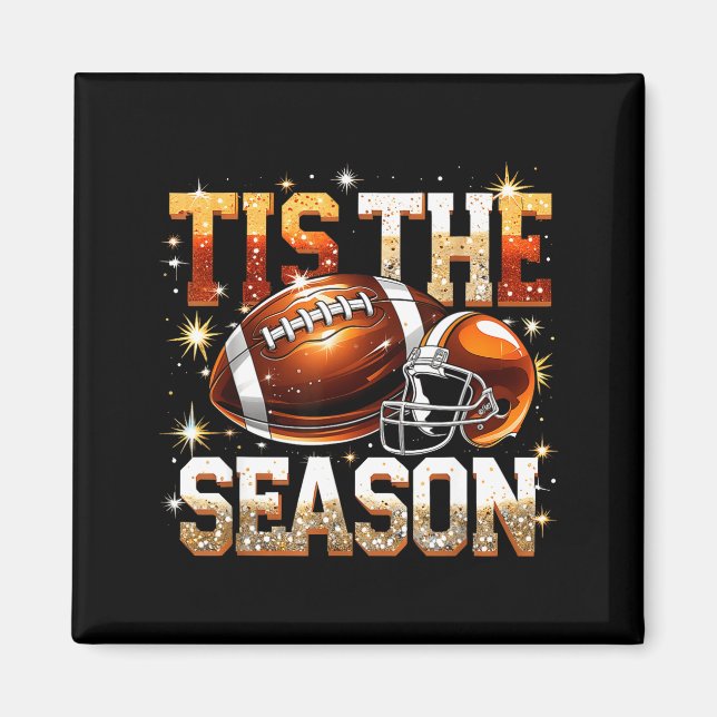 Imã Tis The Season Football Lovers Helmet Srts Fan Gif (Frente)