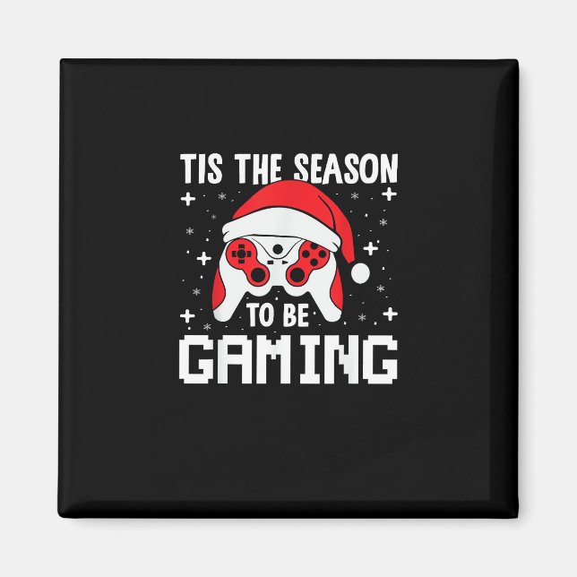 Imã Tis The Season To Gaming Christmas Gamer Heartbeat (Frente)