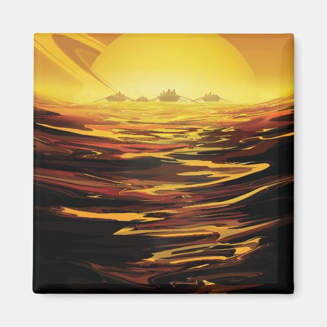 Imã Titã maior lua do planeta Saturno (Frente)