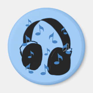Imã Título com Notas Musicais para Bebê em Azul