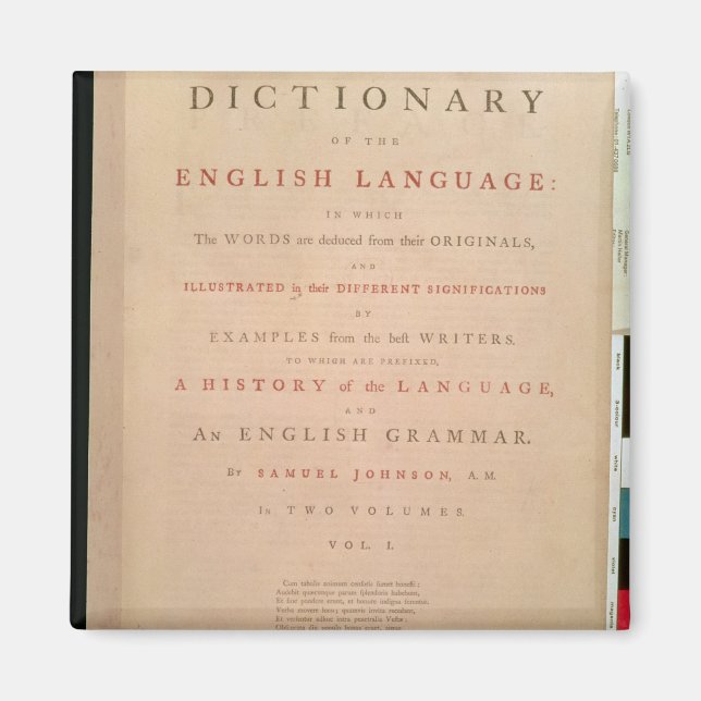 Imã Título da página do volume I da língua inglesa (Frente)