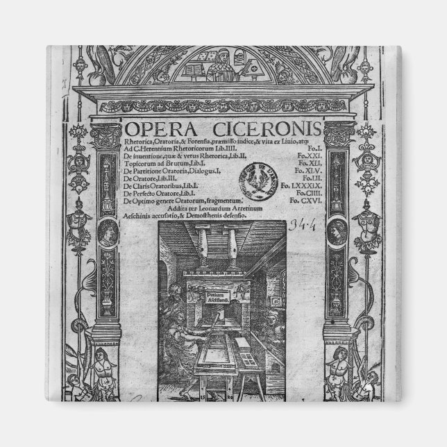 Imã Título da página "Opera Ciceronis", publicado em 1 (Frente)