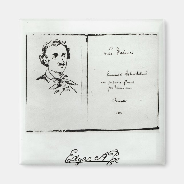 Imã Título Página de 'Les Poemes' por Edgar Allan Poe (Frente)