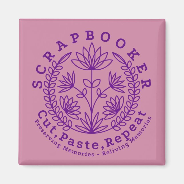 Imã Título: "Scrapbookers - Cortar, Colar e Repetir" (Frente)