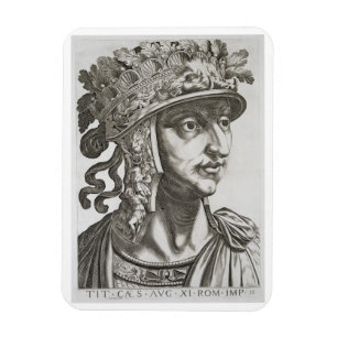 Ímã Titus Caesar (39-81 ANÚNCIO), 1596 (gravura)