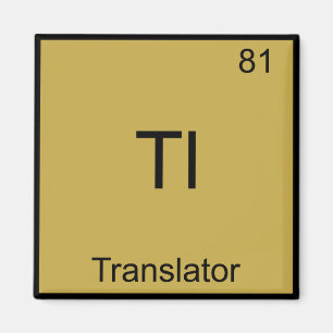Imã Tl - Tradutor - Símbolo De Elemento De Química E