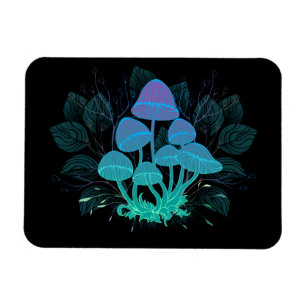 Ímã Toadstools em arbustos