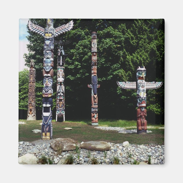 Imã Toalhas de Totem, Vancouver, Colômbia Britânica (Frente)