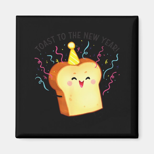 Imã Toast To The New Year Pun  (Frente)
