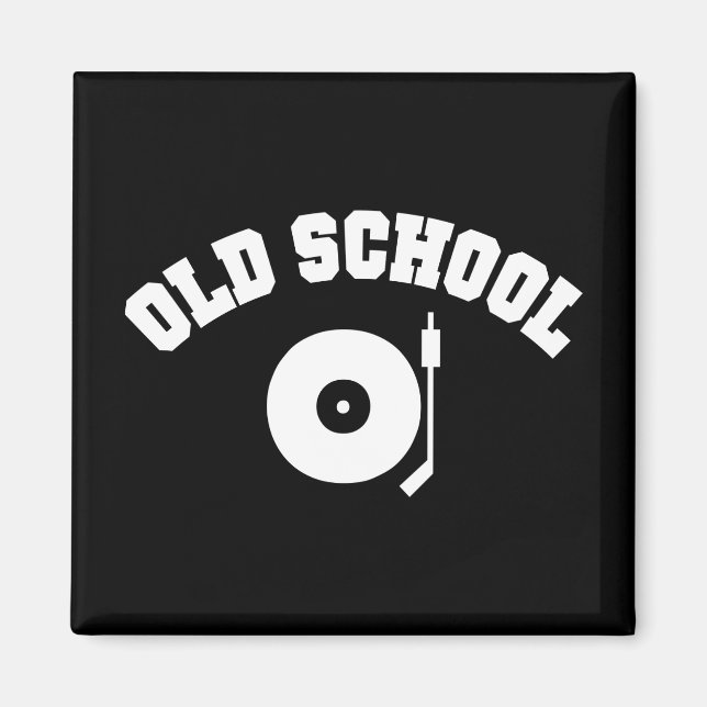 Imã Tocador de Discos de DJ Old School (Frente)