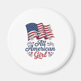 Imã Toda a garota americana camisa patriótica daisy ba