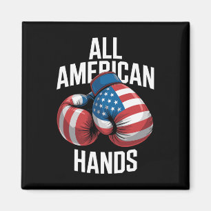 Imã Todas as Mãos Americanas Boxando Luvas Patriotas U