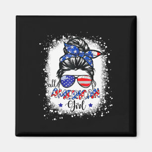Imã Todas as Meninas Americanas Camisas Usa Bandeira 4