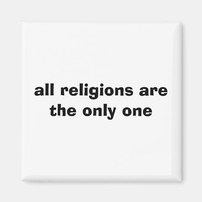 Imã todas as religiões são as únicas (Frente)