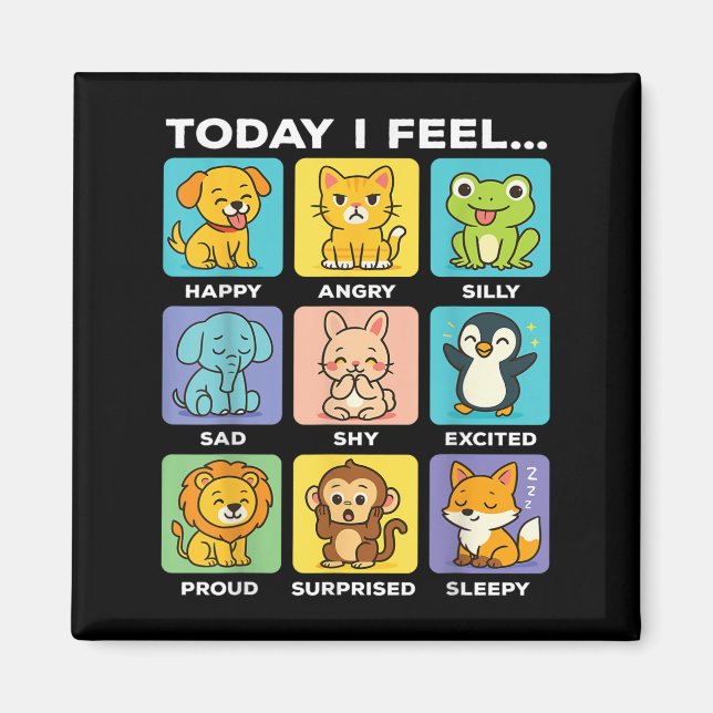 Imã Today I Feel... Funny Animals Emotional Boxes Emot (Frente)