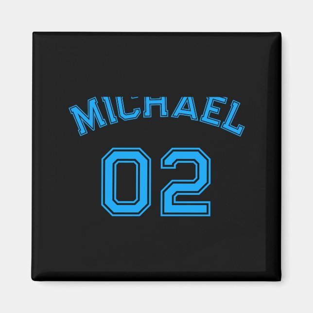 Imã Toddler Boy Blue Name Jersey Number Srts Cotton To (Frente)