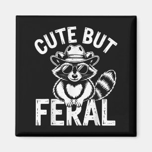 Imã Toddler Boy Bonito Mas Feral Raccoon Cowboy Trash-