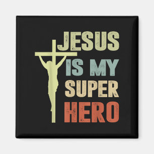 Imã Toddler Jesus É Meu Super Herói Cristão Deus Filho