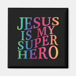 Imã Toddler Jesus É Meu Super Herói Cristão Deus Filho