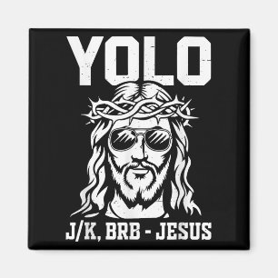 Imã Toddler Yolo Lol Jk Brb Jesus Cristo Deus Cristão