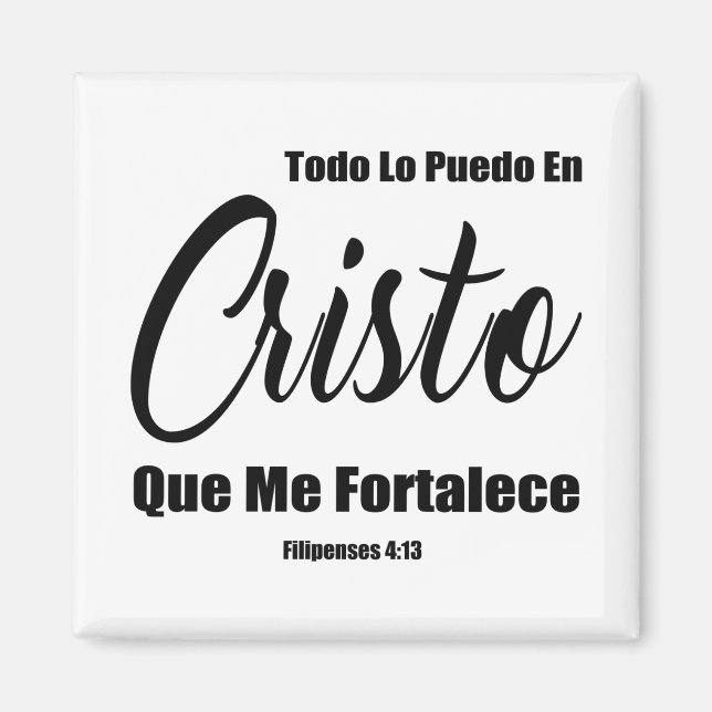 Imã Todo Lo Puedo En Cristo Que Me Fortalece (Frente)
