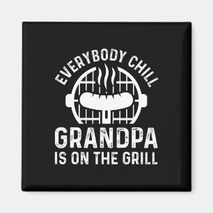 Imã Todo Mundo Chill Avô Está No Chef De Churrasco Gre