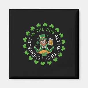 Imã Todos No Pub Ficando Bêbados Bebendo St Pat