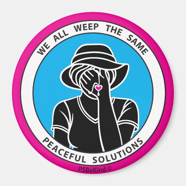 Imã Todos Nós Gritamos O Mesmo Magnet De 1 Rosa_3" (Frente)