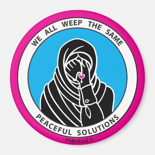 Imã Todos Nós Gritamos O Mesmo Magnet De 3 Pink_3" (Frente)