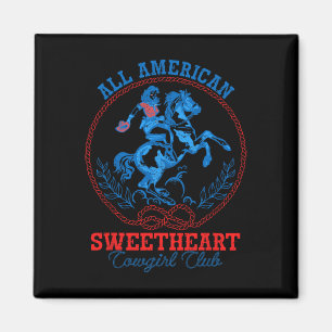 Imã Todos Os American Cowgirl Sweetheart Club 4 De Jul