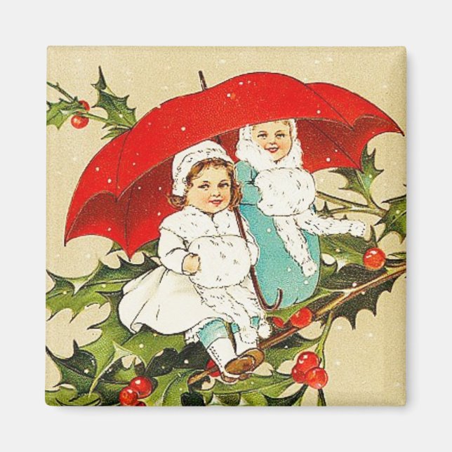 Imã Todos os bons desejos de magneta de vindima (Frente)