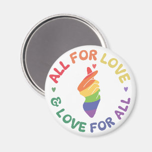 Imã Todos pela Mão LGBTQ+ do Orgulho Arco-Íris