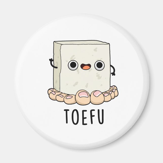 Imã Toe-fu Engraçado Tofu Pun (Frente)