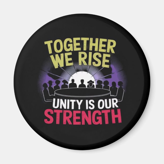 Imã Together We Rise Inspirational Design (Frente)