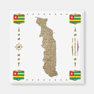 Imã Togo Map + Sinal Magnet